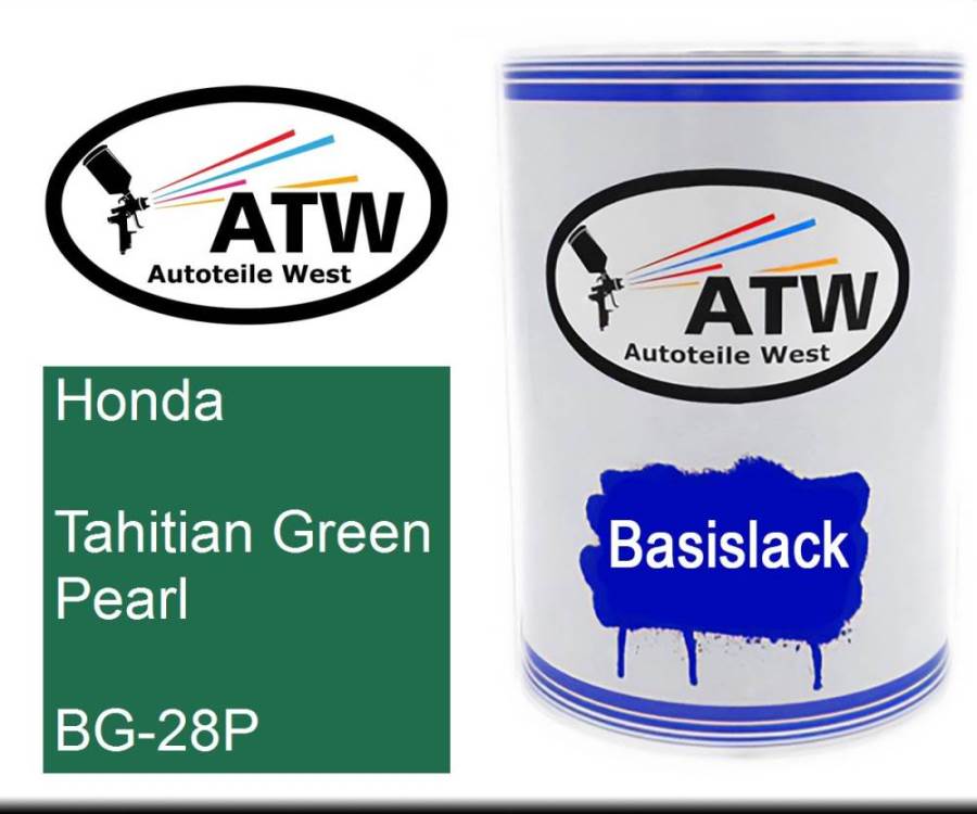 Honda, Tahitian Green Pearl, BG-28P: 500ml Lackdose, von ATW Autoteile West.